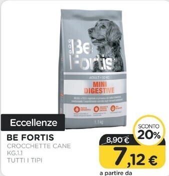 Arcaplanet Befortis - crocchette cane kg.1.1 tutti i tipi offerta