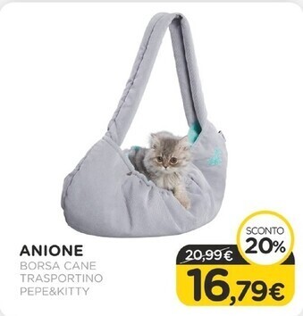 Arcaplanet Anione - borsa cane trasportino pepe&kitty offerta