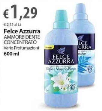 Extra Supermercati Felce Azzurra AMMORBIDENTE CONCENTRATO Varie Profumazioni 600 ml offerta