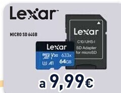 Unieuro Lexar micro sd 64gb offerta