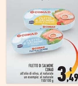 Conad Conad filetto di salmone offerta