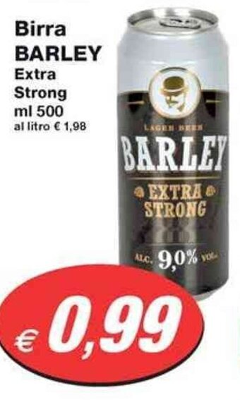 Birra BARLEY Extra Strong ml 500