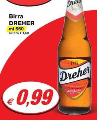 Prix Quality Birra DREHER ml 660 offerta