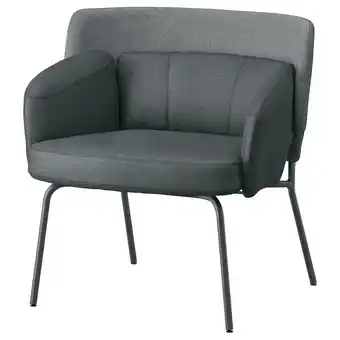 IKEA Bingsta poltrona, vissle grigio scuro/kabusa grigio scuro offerta