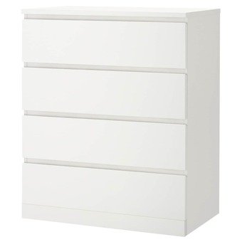 IKEA Malm cassettiera con 4 cassetti, bianco, 80x100 cm offerta