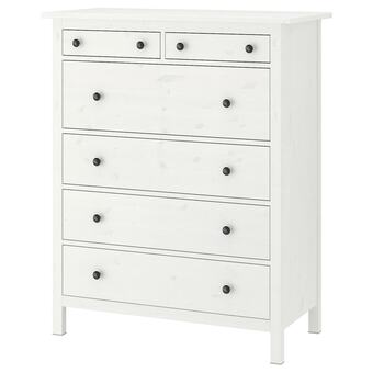 IKEA Hemnes cassettiera con 6 cassetti, mordente bianco, 108x131 cm offerta