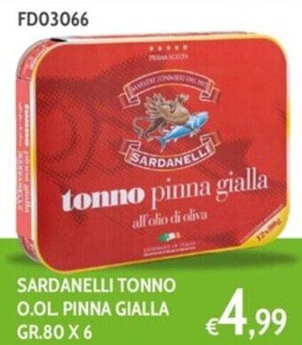 SARDANELLI TONNO O.OL PINNA GIALLA GR.80 X 6