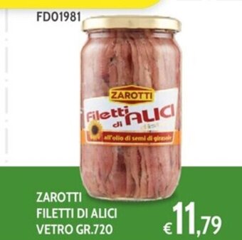 ZAROTTI FILETTI DI ALICI VETRO GR.720