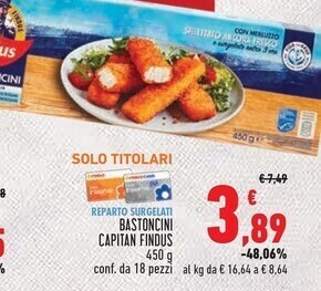 Conad Capitan findus bastoncini offerta