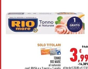 Conad Superstore Rio mare tonno offerta