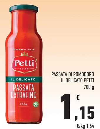 Conad PASSATA DI POMODORO IL DELICATO PETTI 700 g offerta
