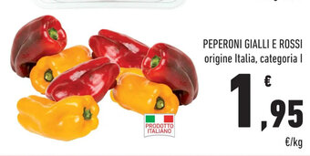Conad PEPERONI GIALLI E ROSSI origine Italia, categoria I offerta