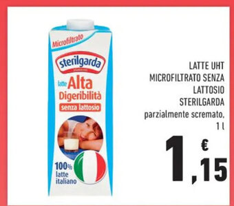 Conad LATTE UHT MICROFILTRATO SENZA LATTOSIO STERILGARDA parzialmente scremato, 1 l offerta