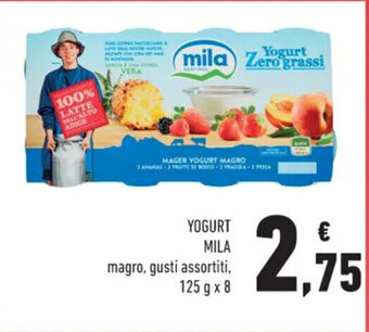 Conad YOGURT MILA magro, gusti assortiti, 125 g x 8 offerta