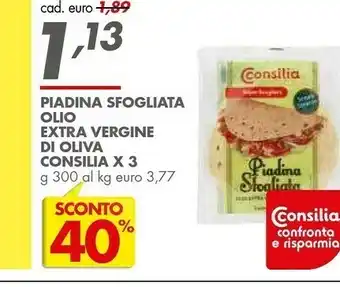 Italmark Consilia Piadina Sfogliata Olio Extra Vergine Di Oliva offerta