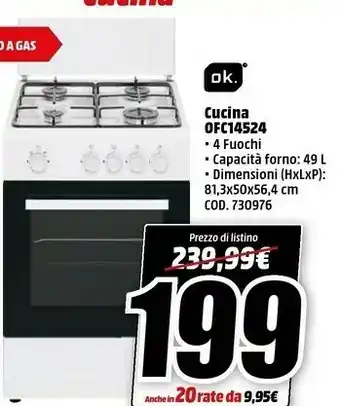 MediaWorld Ok OFC14524 Cucina offerta