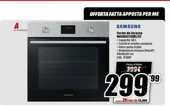 MediaWorld Samsung NV68A1110BS/ET Forno Da Incaso offerta