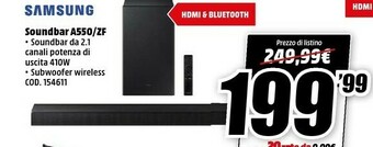 MediaWorld Samsung Soundbar A550/ZF offerta