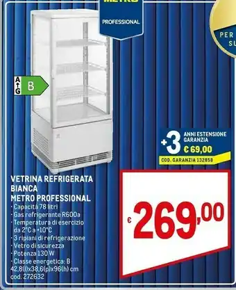 Metro Metro Professional Vetrina Refrigerata Bianca offerta