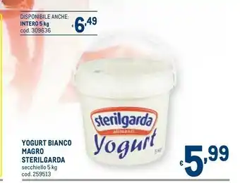 Metro Sterilgarda Yogurt Bianco Magro offerta