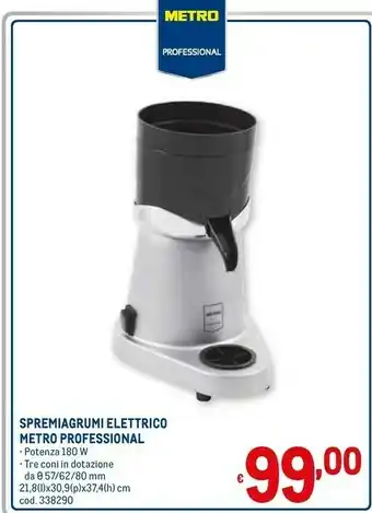 Metro Metro Professional Spremiagrumi Elettrico offerta