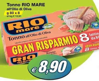 Prix Quality Tonno RIO MARE all'Olio di Oliva g 80 x 8 offerta