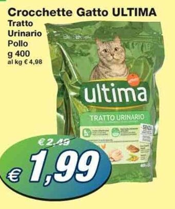 Prix Quality Crocchette Gatto ULTIMA Tratto Urinario Pollo g 400 offerta