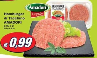 Prix Quality Hamburger di Tacchino AMADORI g 80 x 2 offerta
