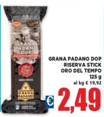 Vivo Supermercati GRANA PADANO DOP RISERVA STICK ORO DEL TEMPO 125 g offerta