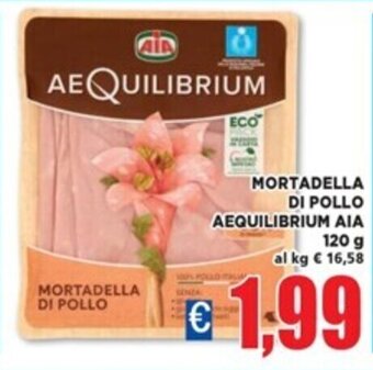 Vivo Supermercati MORTADELLA DI POLLO AEQUILIBRIUM AIA 120 g offerta