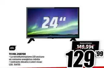 MediaWorld Ok Tv ODL 24870H offerta