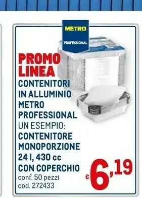 Metro Contenitori In Alluminio Metro Professional offerta