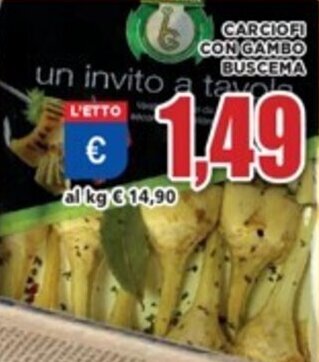 Vivo Supermercati CARCIOFI CON GAMBO BUSCEMA offerta