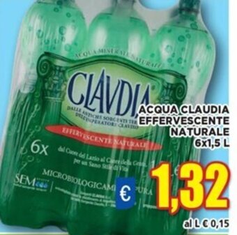 Vivo Supermercati ACQUA CLAUDIA EFFERVESCENTE NATURALE 6x1,5 L offerta