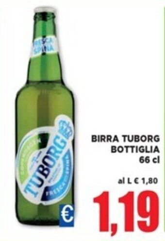 Vivo Supermercati BIRRA TUBORG BOTTIGLIA 66 cl offerta