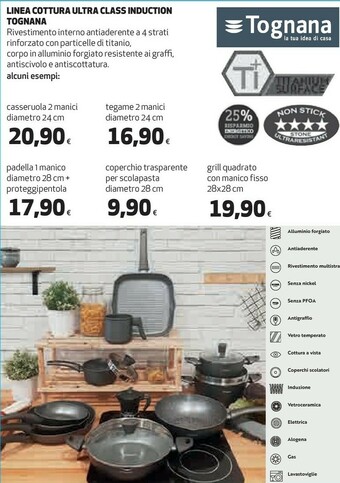 Coop Tognana porcellane Tognana Linea Cottura Ultra Class Induction offerta