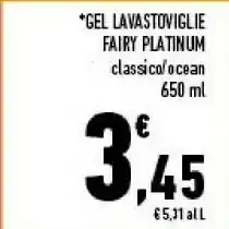 Conad Superstore Fairy Platinum Gel Lavastoviglie Classico offerta