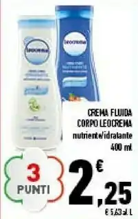 Conad Superstore Leocrema Crema Fluida Corpo Nutriente / Idratante offerta