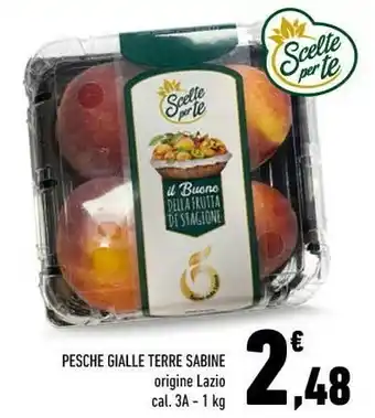 Conad Superstore Terre sabine Pesche Gialle offerta