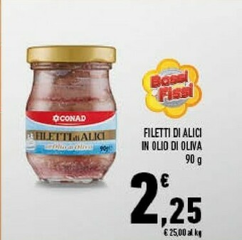Conad Superstore Conad - Filetti Di Alici All'Olio Di Oliva 90 G(ml) offerta