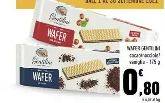 Conad Superstore Gentilini Wafer Alla Vaniglia 175 G(ml) offerta
