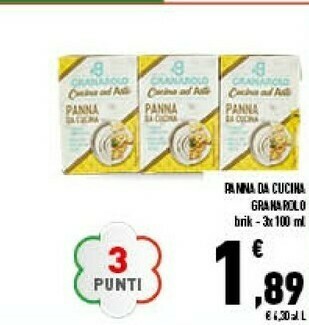 Conad Superstore Granarolo Panna Da Cucina 300 G(ml) offerta