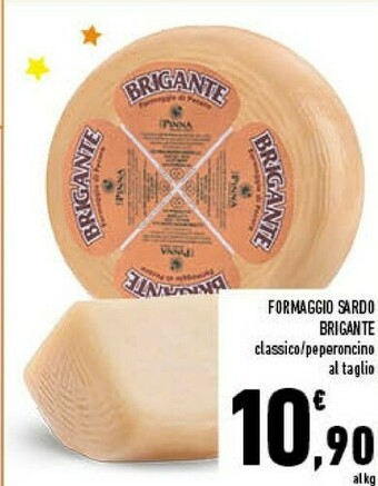 Conad Brigante Formaggio Sardo Classico/Peperoncino Al Taglio offerta