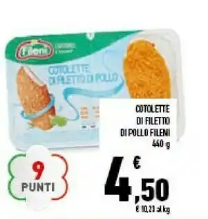 Conad Fileni Cotolette Di Pollo Naturale 440 G(ml) offerta