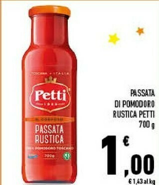 Conad Petti Passata Rustica 700 G(ml) offerta
