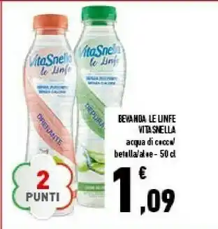 Conad Superstore Vitasnella Le Linfe Senza Zuccheri Senza Calorie Con Linfa Di Betulla Drenante 500 G(ml) offerta