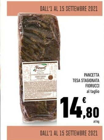 Conad Superstore Fiorucci Pancetta Tesa Stagionata offerta