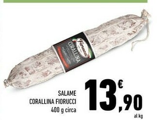 Conad Fiorucci Salame Corallina offerta