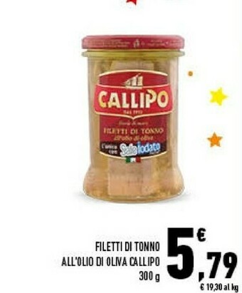 Conad Callipo Filetti Di Tonno All'Olio Di Oliva 300 G(ml) offerta