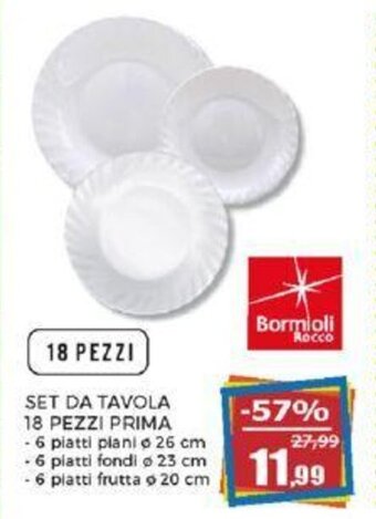 Happy Casa Bormioli SET DA TAVOLA 18 PEZZI PRIMA offerta